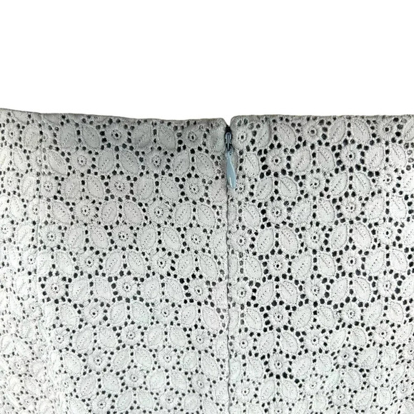 Orla Kiely Gray Eyelet Lace Two Piece Skirt Suit Set Size 4 - Picture 6 of 12